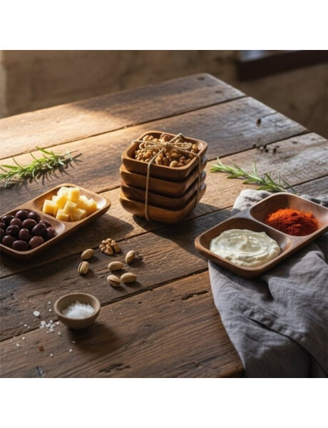 COPETINERO 2 DIVISIONES MADERA CLARA 15X7.5X2.5CM COPETINERO 2 DIVISIONES MADERA CLARA 15X7.5X2.5CM