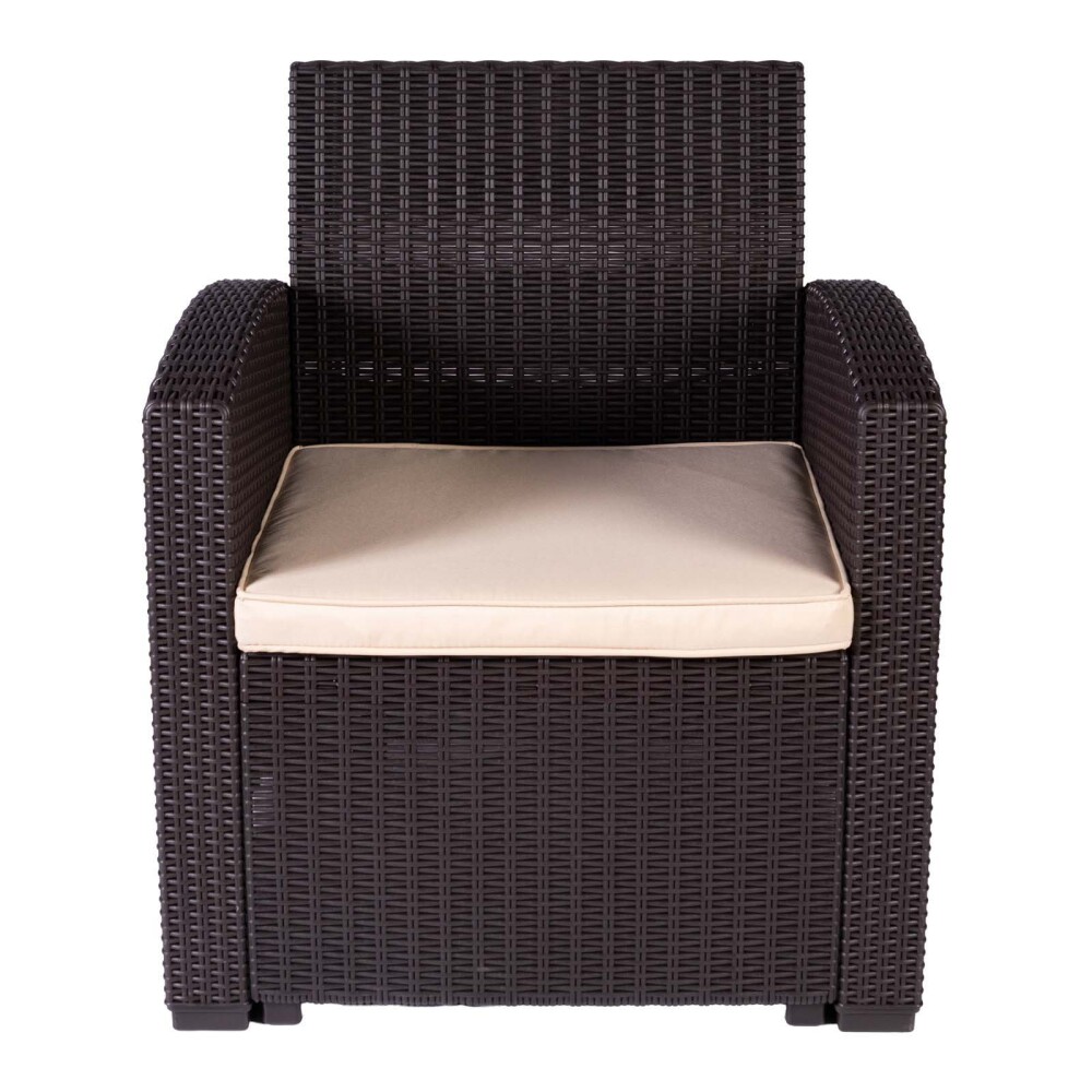 SET TERRAZA POLIPROPILENO MARRON MADRID