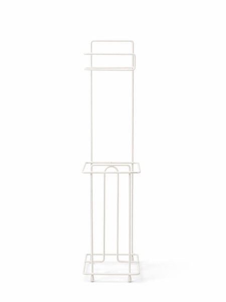 SOPORTE METAL PAPEL HIGIENICO BLANCO