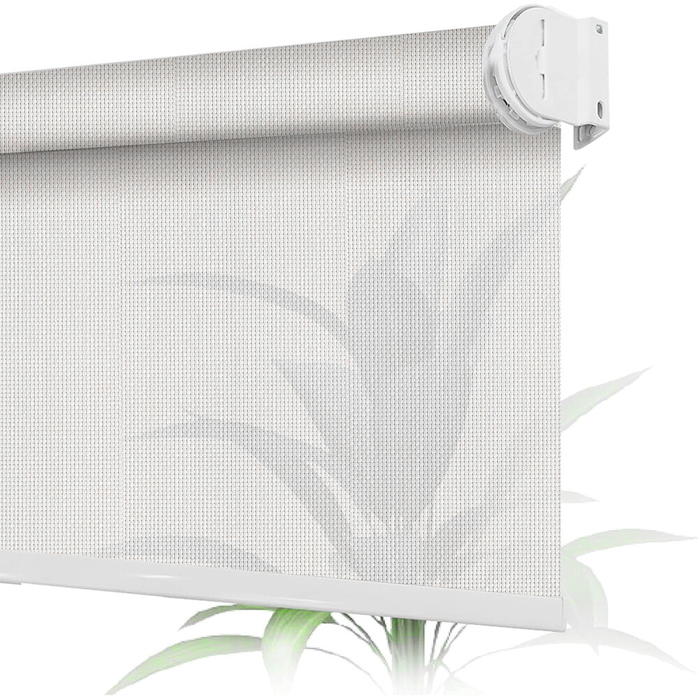 Cortina Screen Pvc Roller Tela Microperforada 1.50x2.00m Blanco