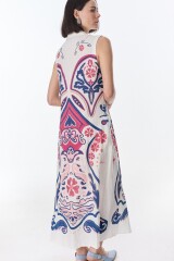 Vestido Elaia Estampa Azul