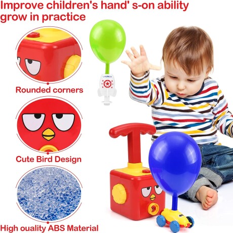 Lanzador de Autos con Globo Power Balloon ROJO