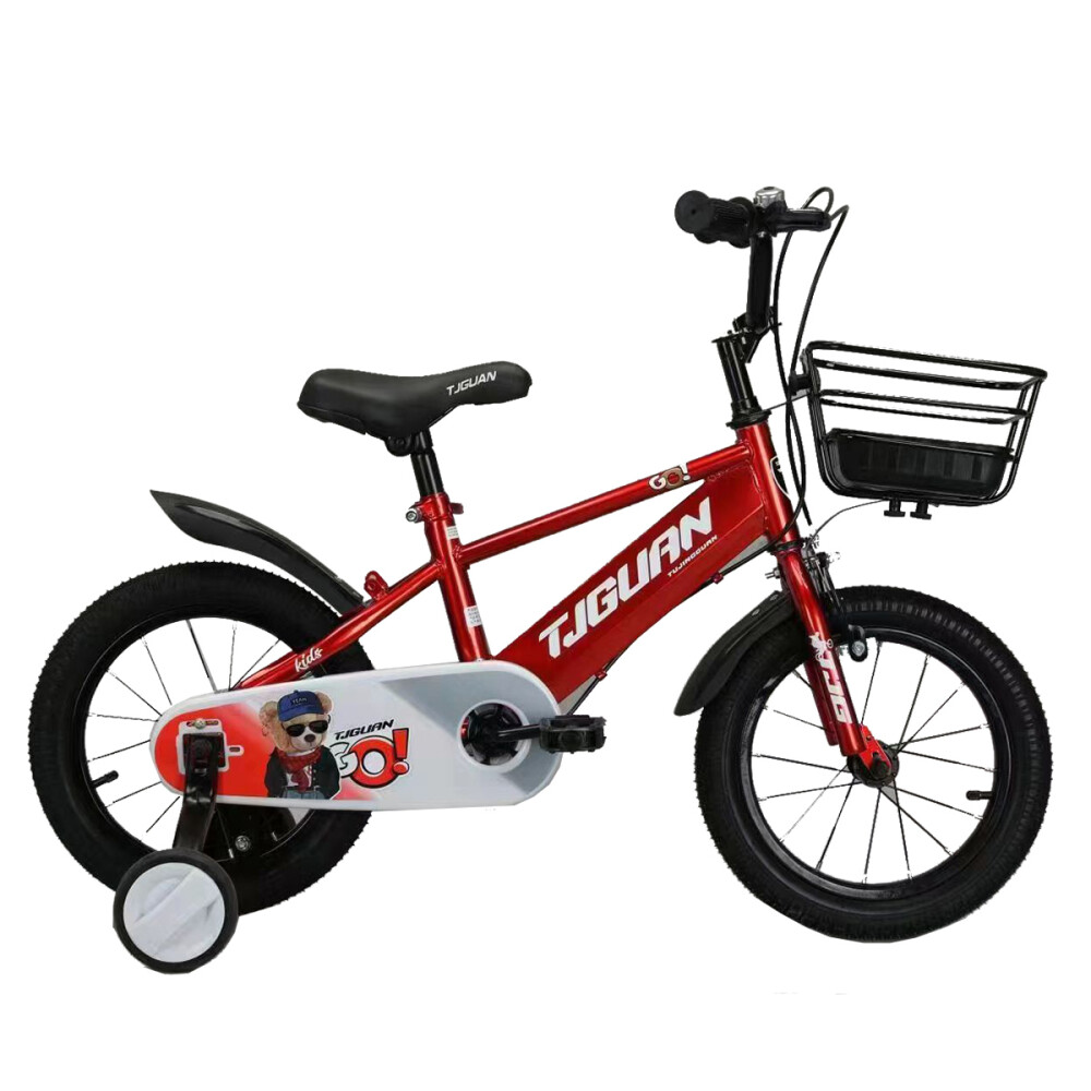 Bicicleta Infantil Rodado 18 Para Niños Con Rueditas Auxiliares Rojo