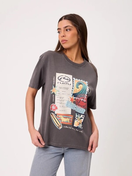 T-SHIRT RUSTY PRETORIA GRIS