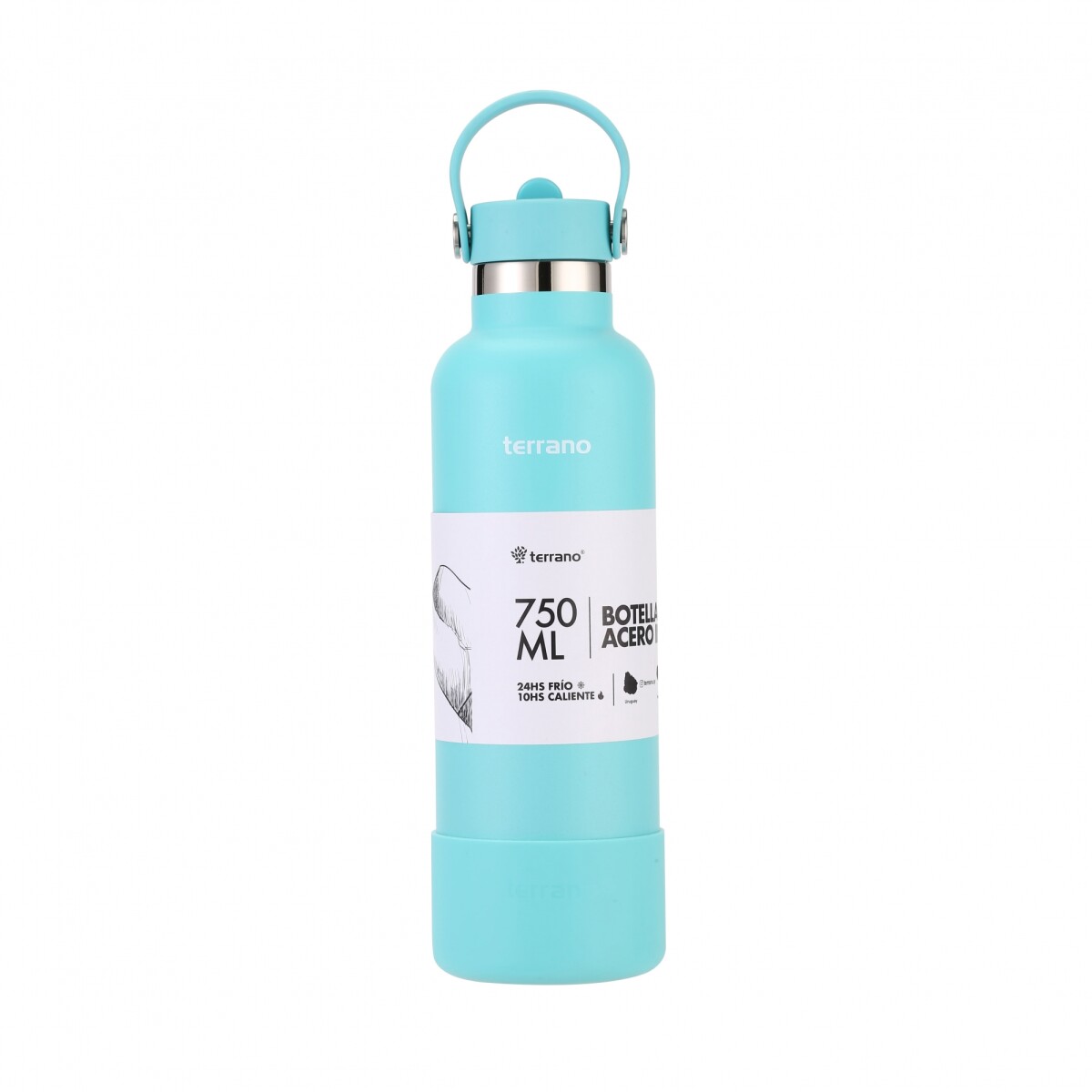 BOTELLA TERRANO 750ML PICO + BOTA - AZUL CIELO 