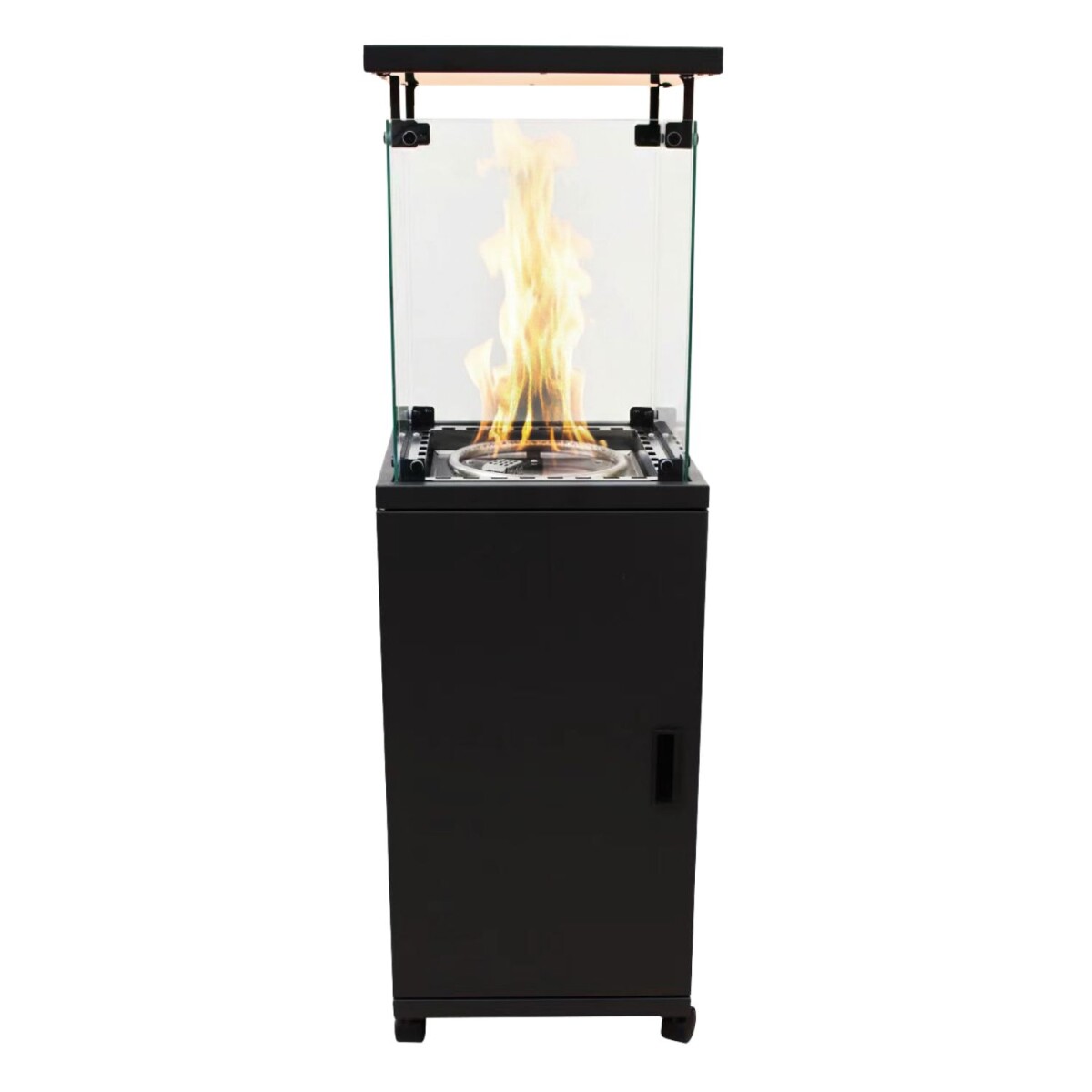 ESTUFA CUADRADA A GAS CON PIEDRAS DE LAVA KS-EPC41 - NEGRO 
