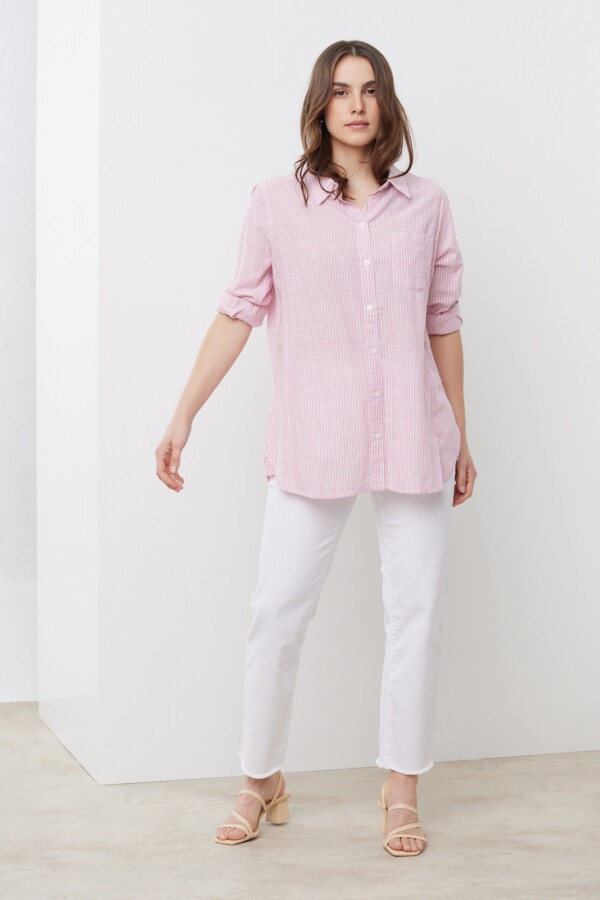 Camisa Lineas MULTI/ROSA