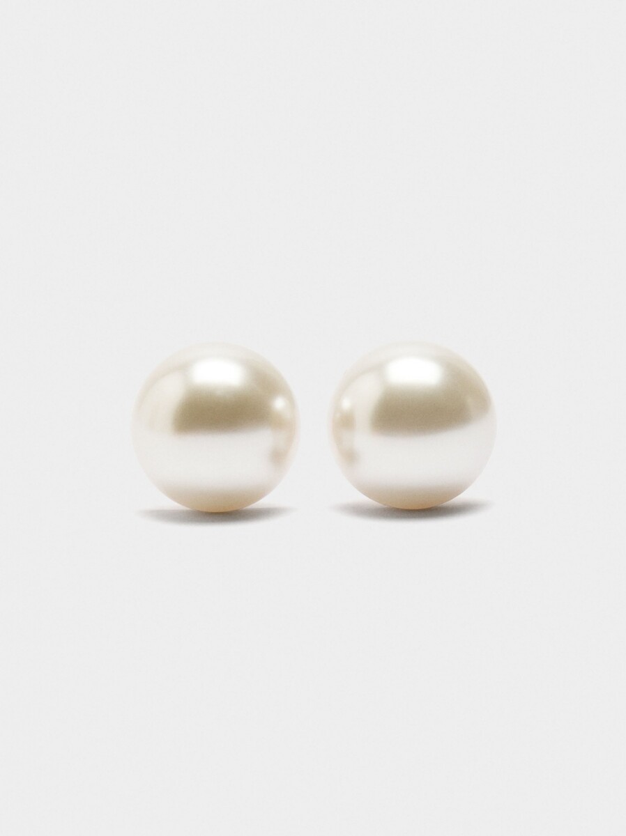 Pendientes De Perla - blanco 