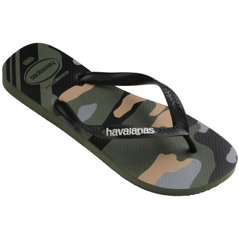 Sandalias Havaianas Top Camu FC Hombre Verde Oliva/Negro