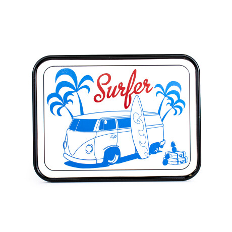 Chapa Mediana Rectangular Decorativa Surfer