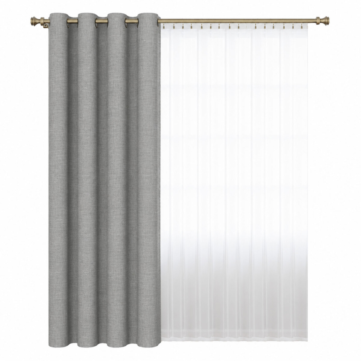 Cortina Blackout 140x230 Cm No Pasa Luz Living Dormitorio - Gris Topo 