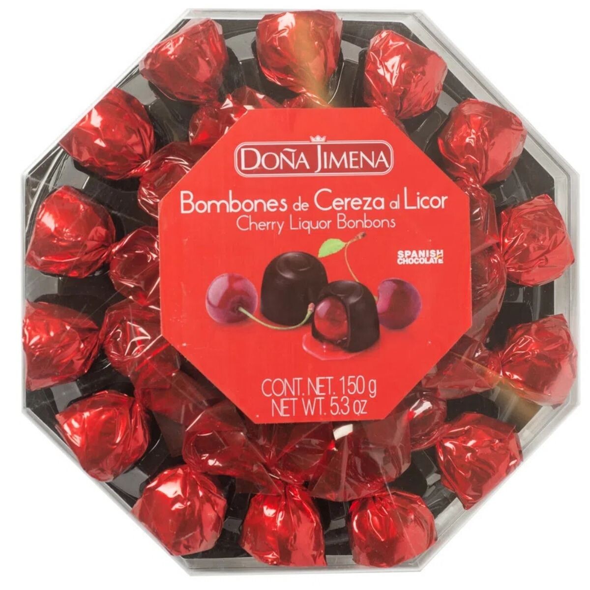 Caja de Bombones Doña Jimena Cereza al Licor 150 GR 