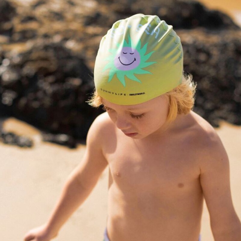 GORRA Gorra De Natación (3-9 Años) Modelo Smiley World Sol Sea