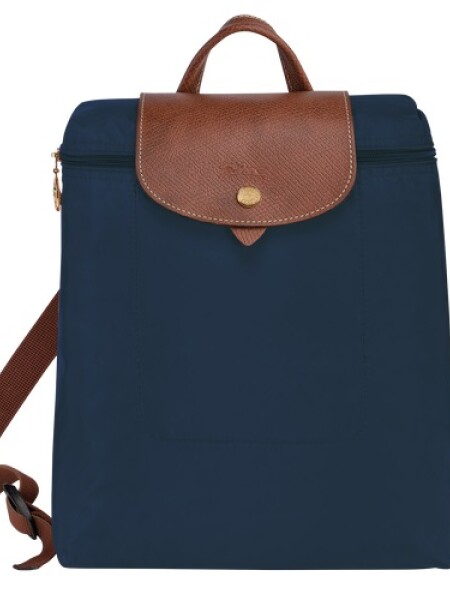 Longchamp -Mochila Longchamp plegable de nylon con cierre, Le pliage M Azul