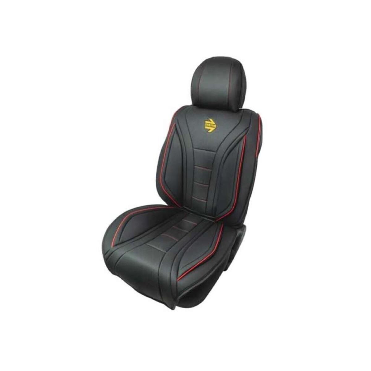 Cubreasiento Individual Momo Auto - Ecocuero Negro Y Rojo 