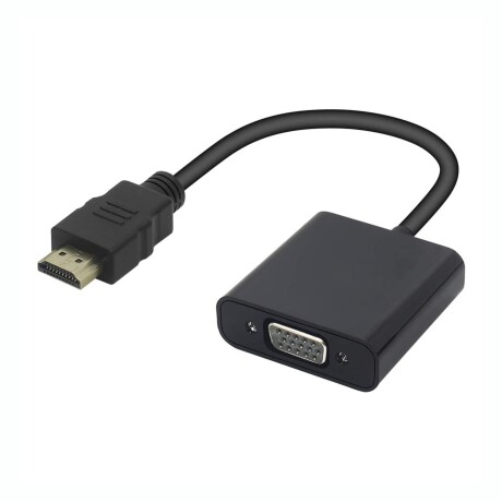 Adaptador HDMI Macho A VGA Hembra - Negro Adaptador HDMI Macho A VGA Hembra - Negro