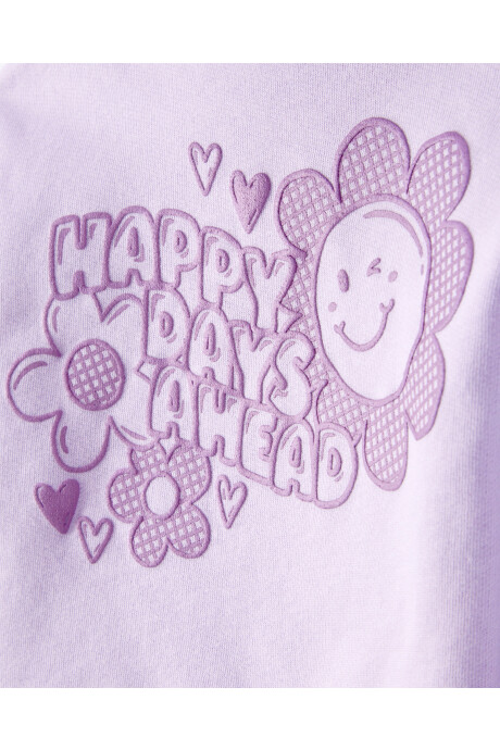 Set dos piezas de algodón, pantalón y canguro, púrpura Sin color