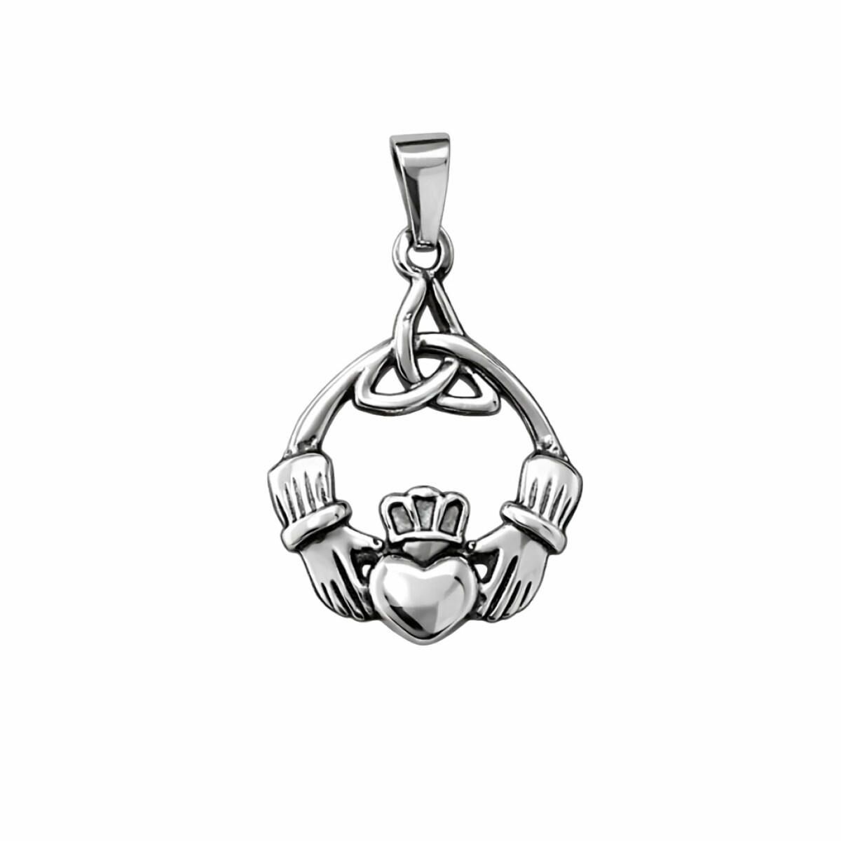 Dije Simbolo Claddagh- Plata 925 - Sin Piedra- CP6581 - conpiedra 