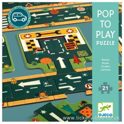 Puzzle de carreteras Pop To Play Caminos by Djeco 21 pzas Puzzle de carreteras Pop To Play Caminos by Djeco 21 pzas