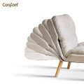 Poltrona Reclinable Con Puff Apoyapies Tapizado Beige