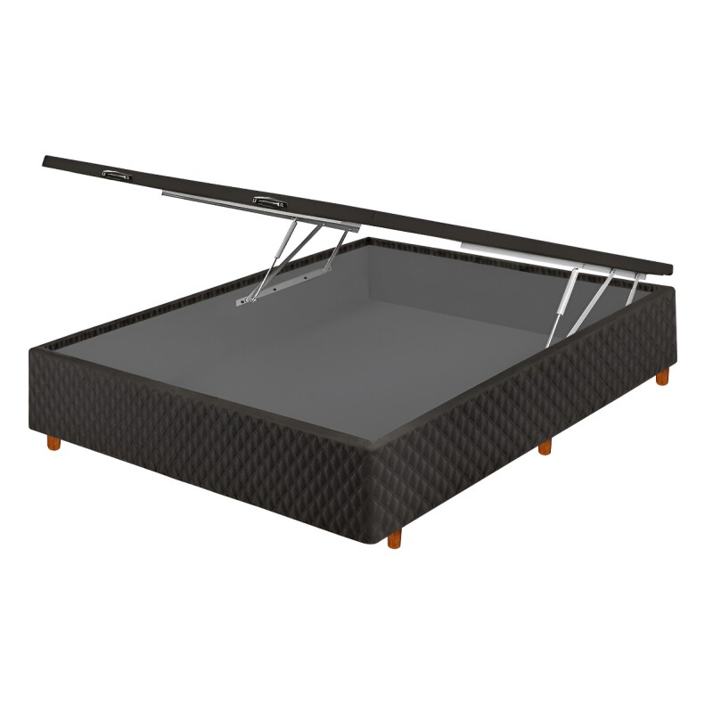 Box Baúl Negro Para Colchón De 2 Plazas 1.38 X 1.88m Box Baúl Negro Para Colchón De 2 Plazas 1.38 X 1.88m