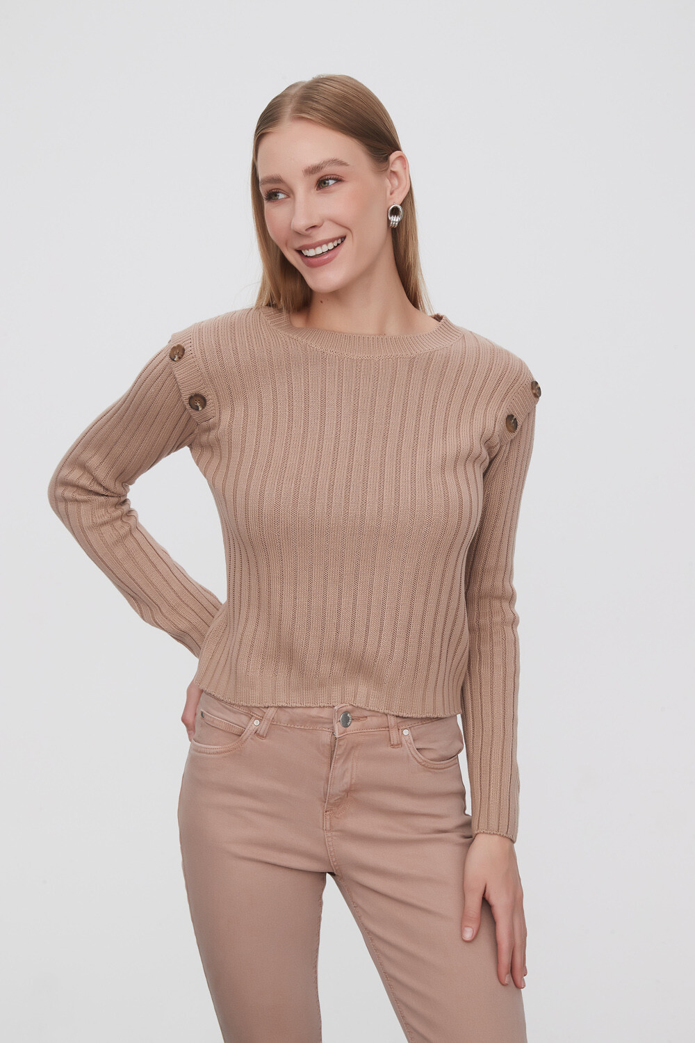 Sweater Delec Beige Oscuro