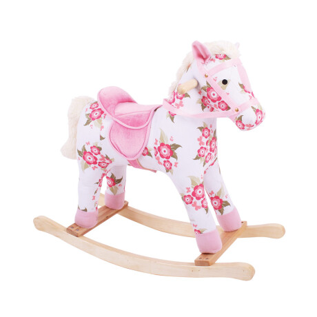Caballo madera Balancín floral