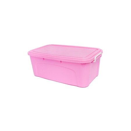 CAJA ORGANIZADORA APILABLE 20 LITROS ROSA ROSA