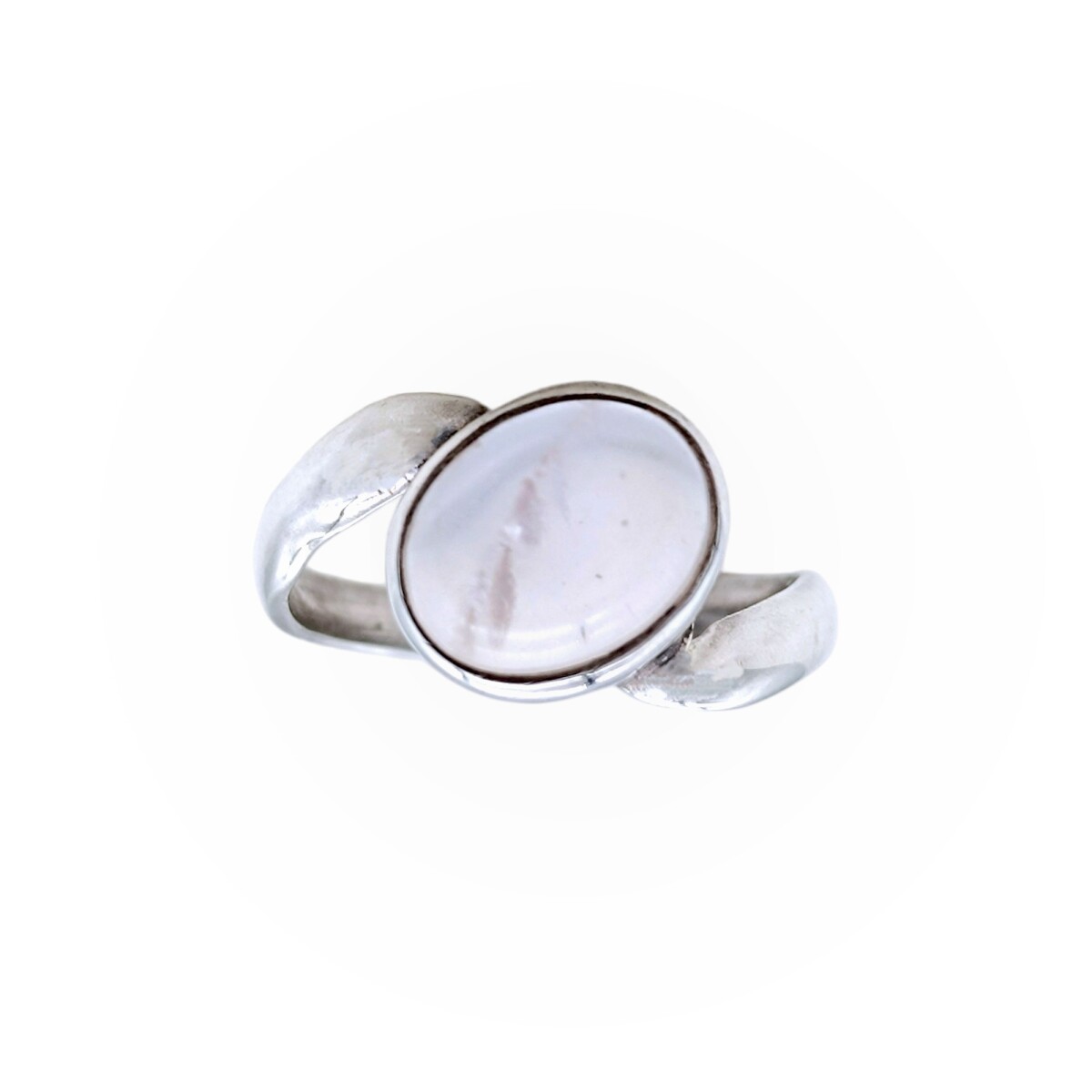 Anillo Solitario-Plata 925-Piedra Cuarzo rosa-AN4317 - conpiedra 