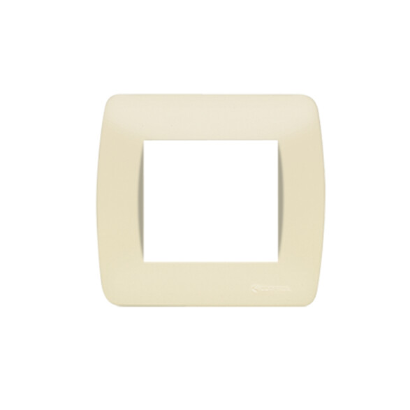 Plaqueta 2X2" p/2 módulos marfil - Loft C57010