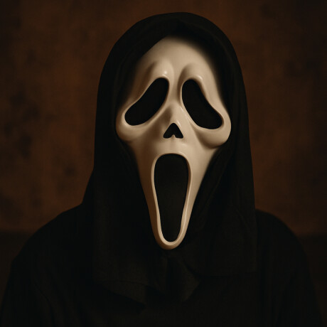 Máscara Halloween tipo Scream terrorífica Negro