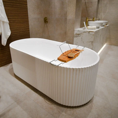 BAÑERA DE 170X80X65 BLANCO MATE INCLUYE DESAGUE BLANCO