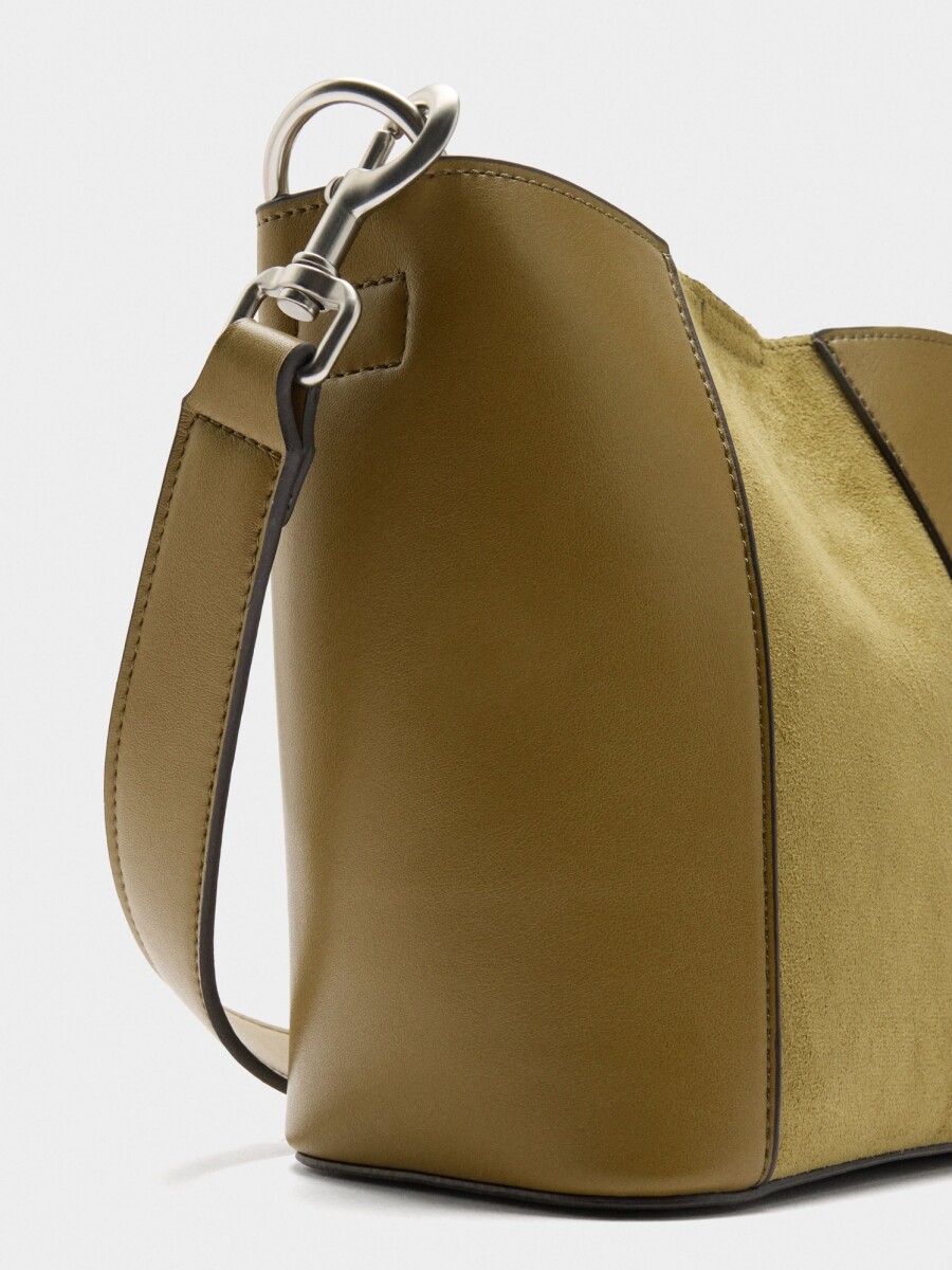 Bolso Bombonera Contraste De Texturas lima
