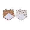Set x2 babero bandana Mudcloth & Black Birds