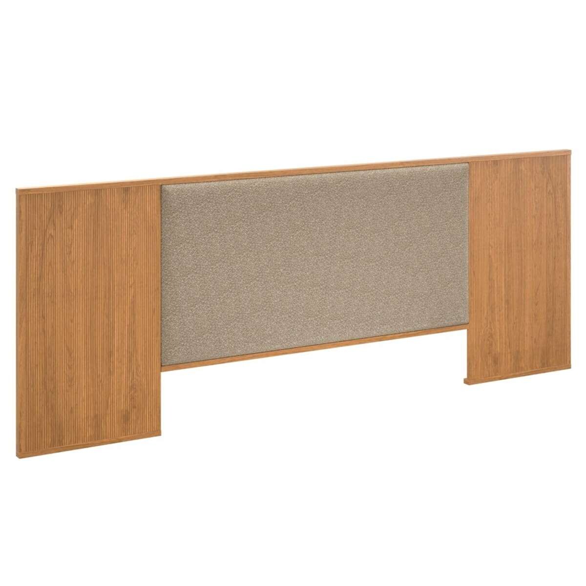 Respaldo King Tapizada Liam Moderna - Marron 