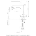 GRIFERÍA DE BIDET EUROPEO MONOCOMANDO / MODELO TURIN Grifería De Bidet Europeo Monocomando / Modelo Turin