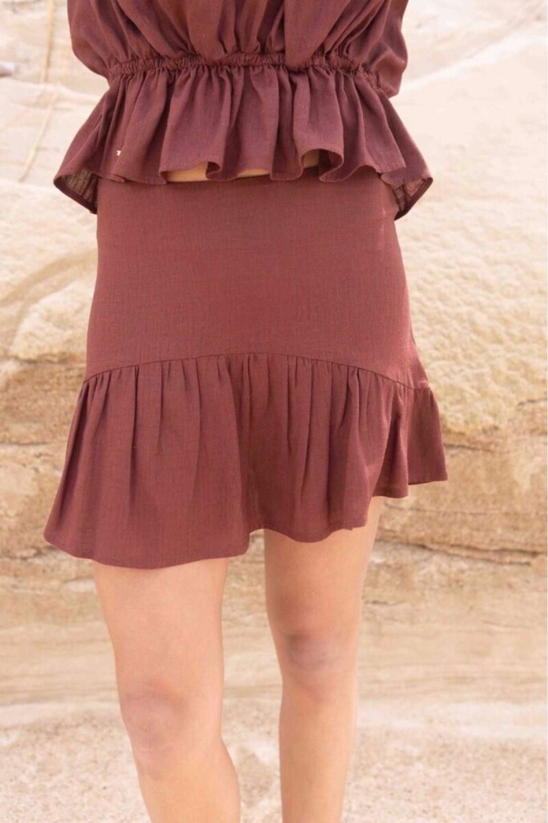 PRE VENTA Falda Ula - Chocolate 