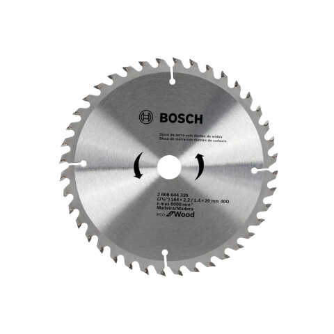 Disco sierra circular p/madera Ø184 40 dien. Bosch BS3326