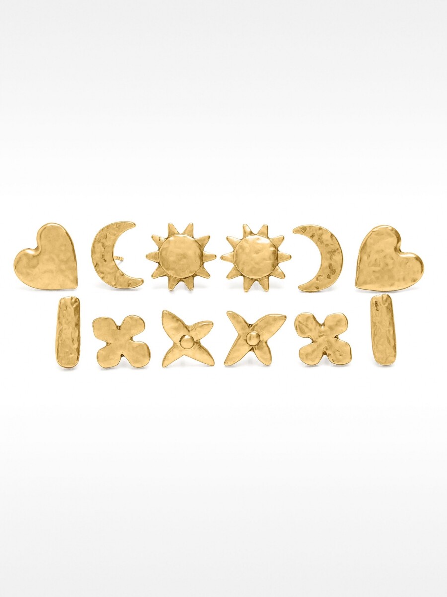 Set De Pendientes Dorados dorado