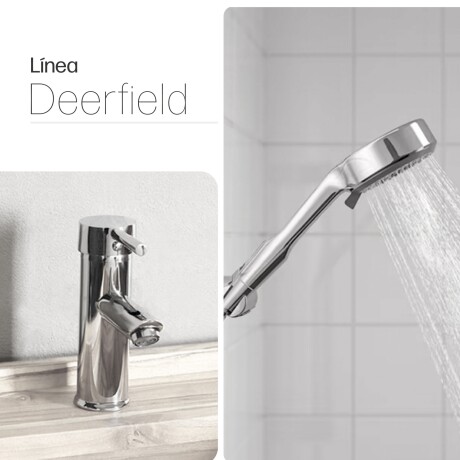 JUEGO DE GRIFERIA MONOCOMANDO BRILLO DEERFIELD CROMO