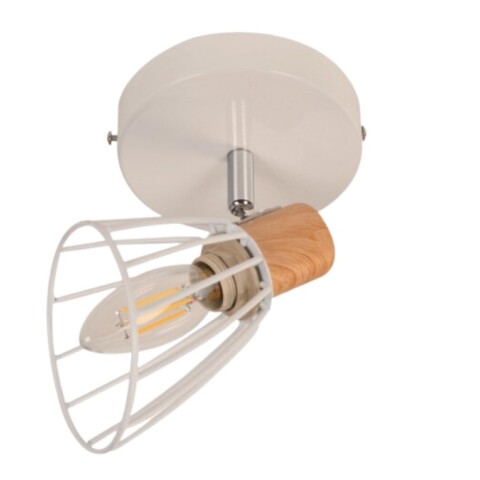 "APLIQUE 1 LUZ ""PINO"" E27 40W BLANCO Y MADERA" "APLIQUE 1 LUZ ""PINO"" E27 40W BLANCO Y MADERA"