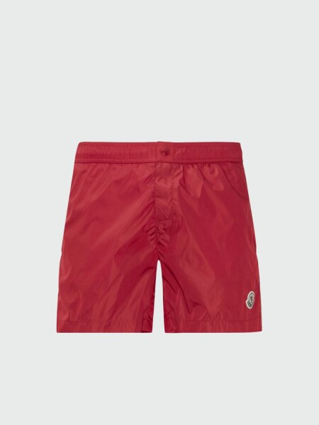 Moncler - Shorts cortos de baño Rojo