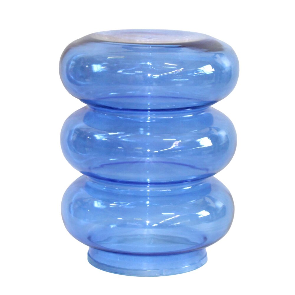 MESA LATERAL VIDRIO AZUL CELESTE