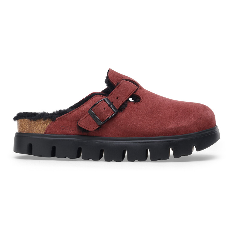 Zueco Boston Chunky Shearling LEVE - Estrecho Berry Crush