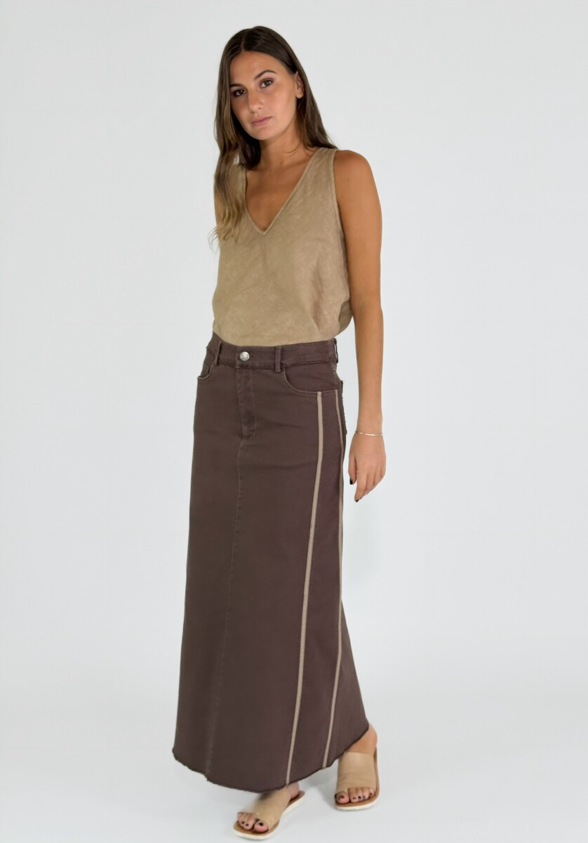 POLLERA KEILA - MARRON 