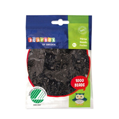 Cuentas para planchar 1.000 piezas Hama Beads Playbox Negro