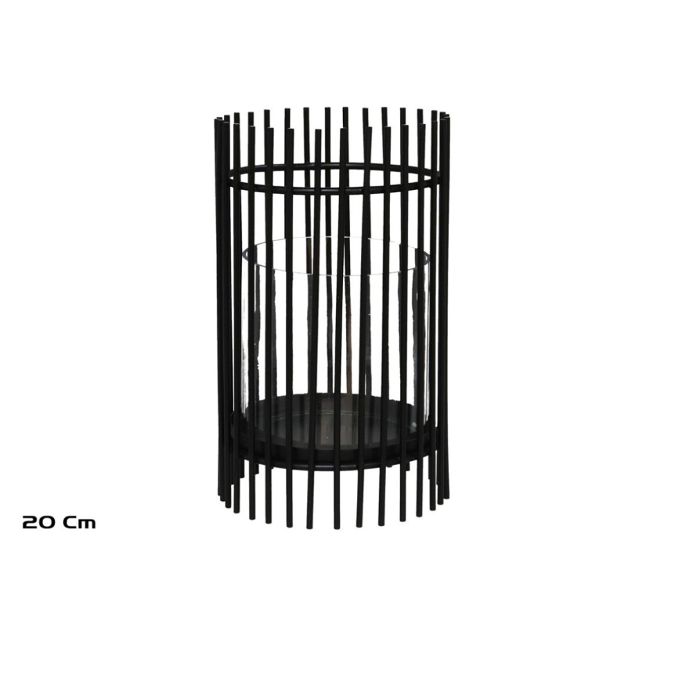 Farol Decorativo 12.5x12.5x20Cm Negro FAROL DECORATIVO 12.5X12.5X20CM NEGRO
