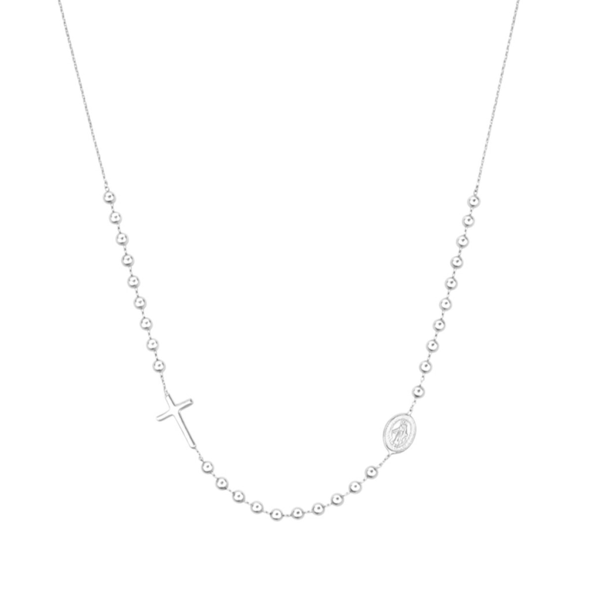 Rosario Virgen Milagrosa - Plata 925 - Sin Piedra - RO3015 - sinpiedra 