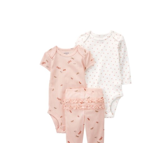 Conjunto Carters 3 Piezas Pantalón y Bodies Libélula ROSA