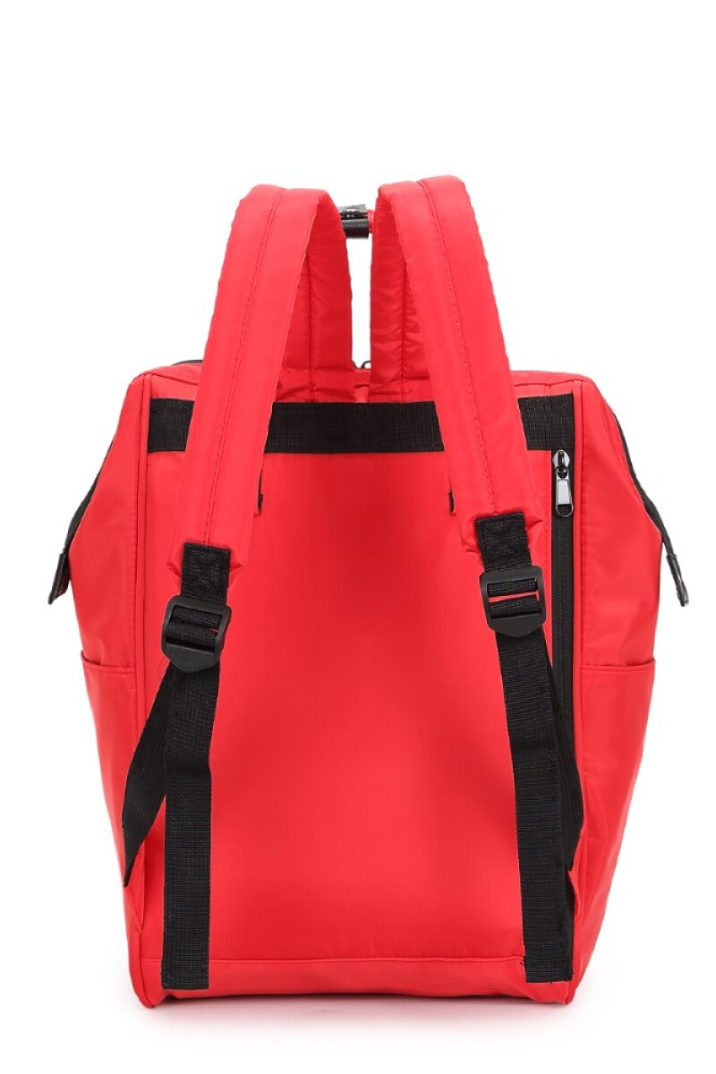 Mochila boca de pez multicierres Rojo